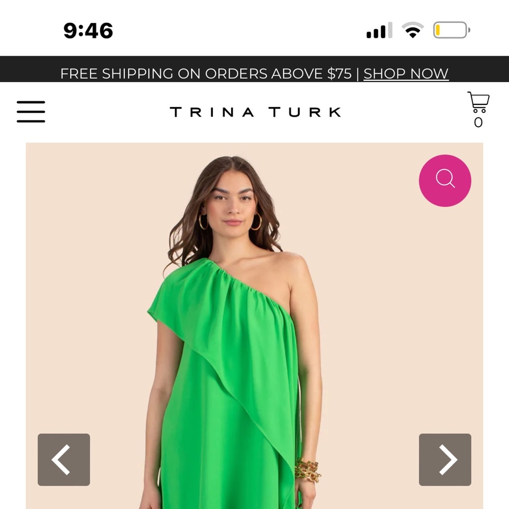 Trina Turk beautiful dress size extra small.  Worn twice to two parties.